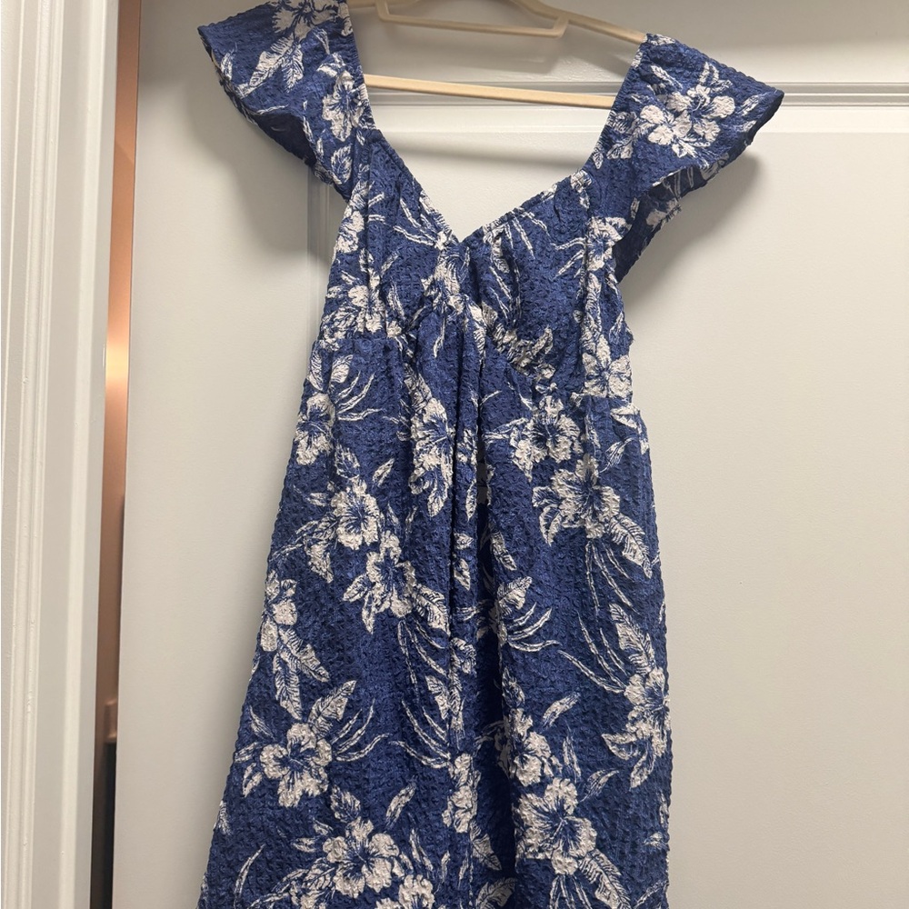 American Eagle Outfitters Blue and White Floral Dress
